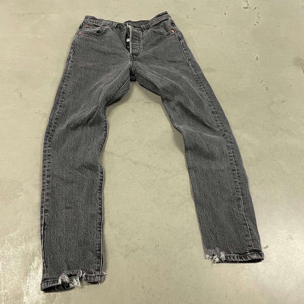 y2k black Levi’s 501 button fly western jeans 25x28